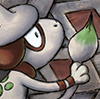 A cropped pokemon card of Smeargle.